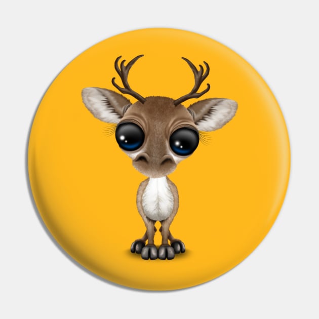 Cute Curious Reindeer Pin by jeffbartels