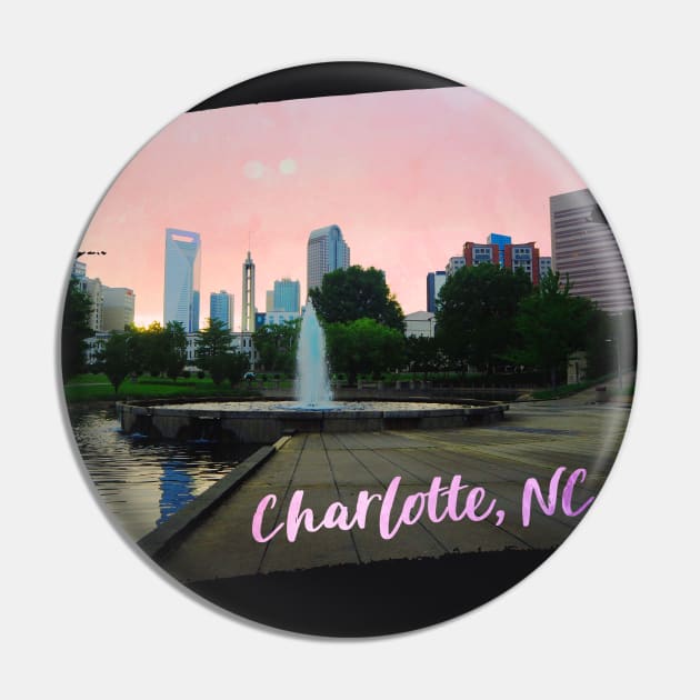 Cool photography of Charlotte North Carolina skyline blue sky sunset USA city break Pin by BoogieCreates