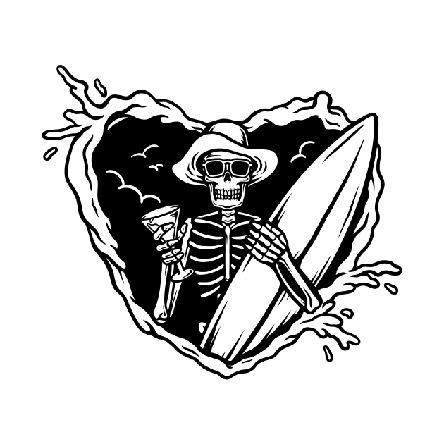 heart surf skeleton by PSYCH90