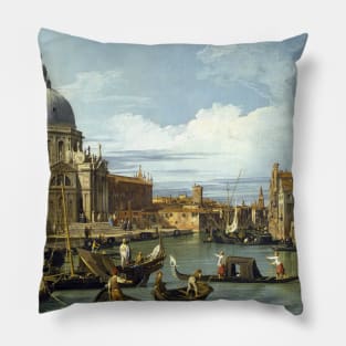 The Entrance to the Grand Canal, Venice by Canaletto Pillow