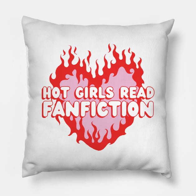 hot girls read fanfiction Pillow by rachem