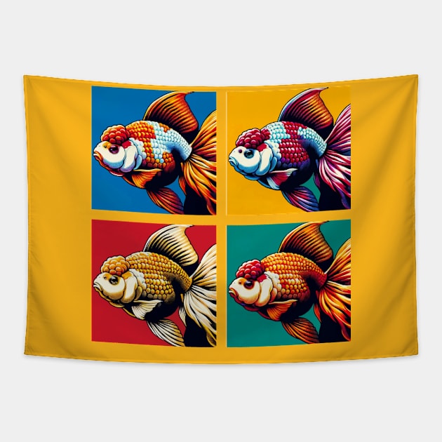 Pop Oranda Goldfish - Cool Aquarium Fish Tapestry by PawPopArt