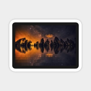 Forest Fire Fantasy Magnet