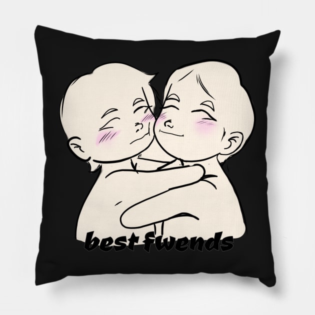 Best friends Pillow by nanaatawi