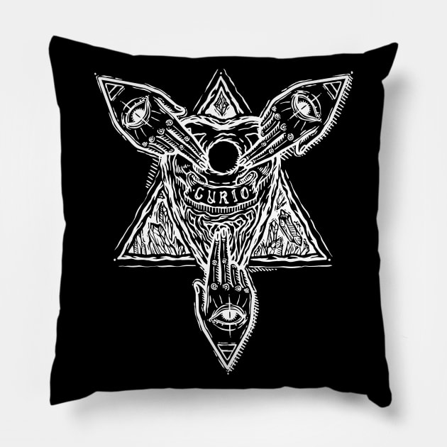 The rule of three. (white) Pillow by Curioccult