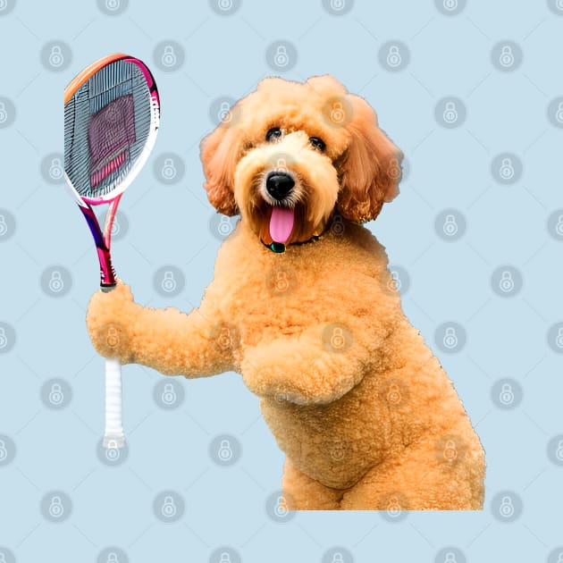 Golden Doodle Tennis Pro by Bee's Pickled Art