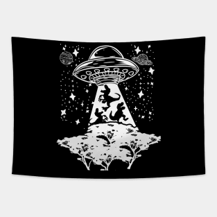 Prehistoric Vintage Dinosaur Alien Abduction Shirt Tapestry