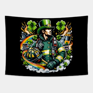 Firefighter St Patricks Day Fire Fire Dept Tapestry