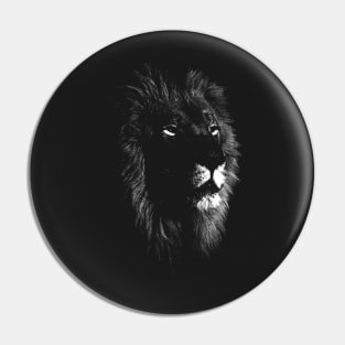 africa lion, lion black shirt Pin
