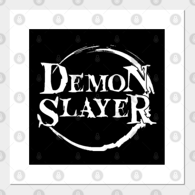 Demon Slayer Logo Kimetsu No Yaiba Demon Slayer Affiche Et Impression D Art Teepublic Fr