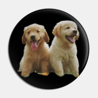 Two yellow Puppies Pin