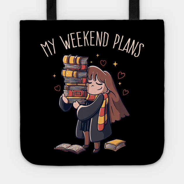 Discover My Weekend Plans - Funny Book Nerd Gift - Book - Totes