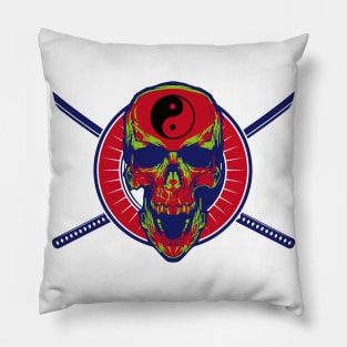 Skull of tai chi N°1 Pillow