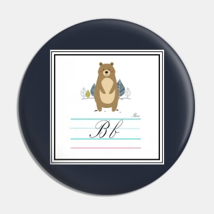Bear Queer Alphabet Card Pin