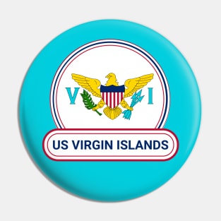 US Virgin Islands Country Badge - US Virgin Islands Flag Pin