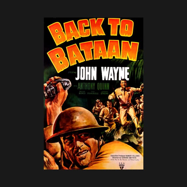 Classic War Movie Poster - Back to Bataan by Starbase79