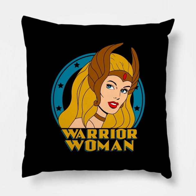 Warrior Woman / Super heroes 80s Comic cartoon 90s kid Black Friday Sale Secret Santa gift Pillow by leepianti