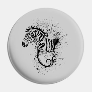 Zebra ink sketch Pin