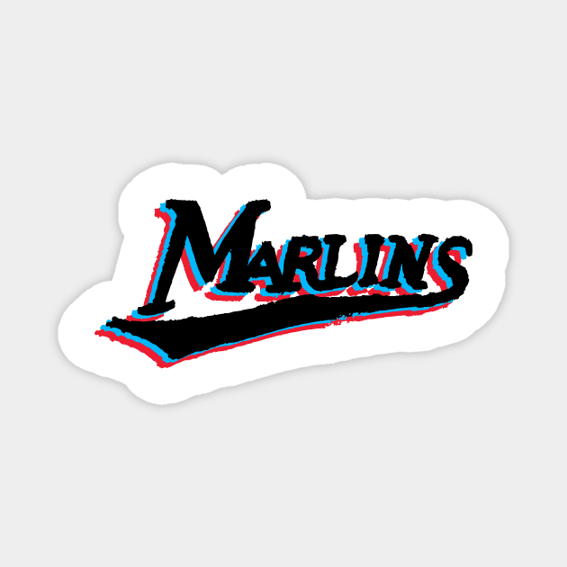 Miami Marliiiins 02 Magnet by Very Simple Graph