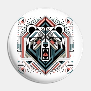 Abstract Animal Bear 1 Pin