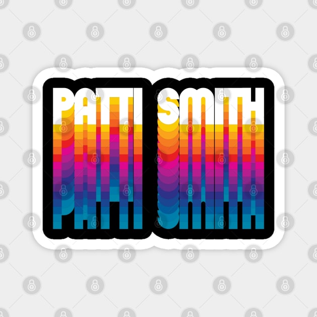 Retro Patti Proud Name Personalized Gift Rainbow Style Magnet by Time Travel Style