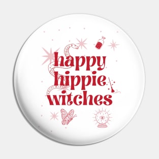 Happy Hippie Witches Pin