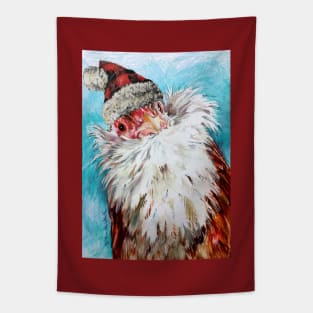 Sweet Cheeks the Salmon Faverolle Hen Tapestry