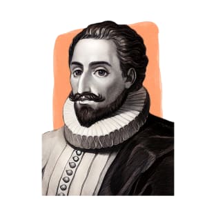 Spanish Writer Miguel de cervantes illustration T-Shirt