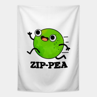 Zip-pea Cute Zippy Pea Pun Tapestry
