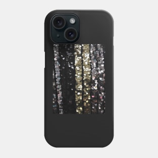 Photographic Image of Sequins in Black, Gold and Silver Phone Case