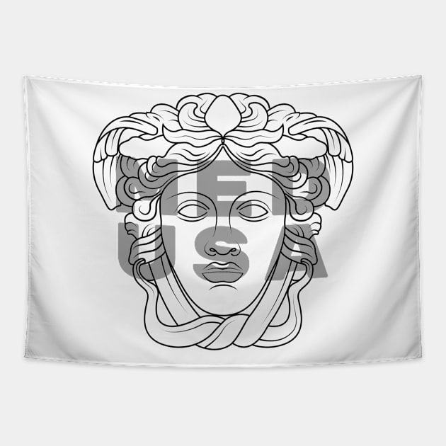 Medusa head Tapestry by Houseofwinning