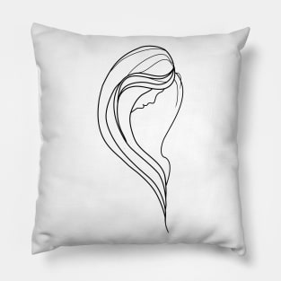 Girl - tear drop Pillow