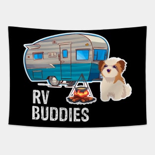 Maltese Dog Rv Buddies Pet Lovers Funny Camping Camper Tapestry