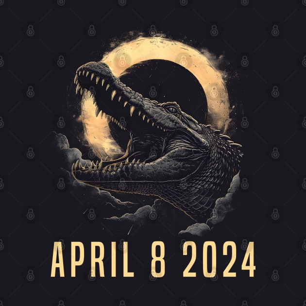 Total Solar Eclipse Crocodile & Sun Totality April 8 2024 by Ai Wanderer