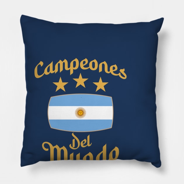 Argentina Campeones del Mundo Pillow by Barotel34