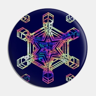 Snowflake Deep Blue Pin