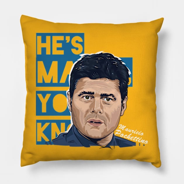 Mauricio Pochettino Pillow by Frajtgorski