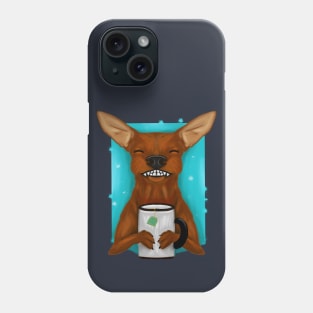 Miniature pinscher smile Phone Case