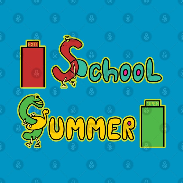 Funny School out for Summer Design by facegm