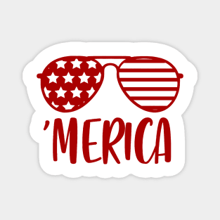 Merica 4th July Fan Art Magnet