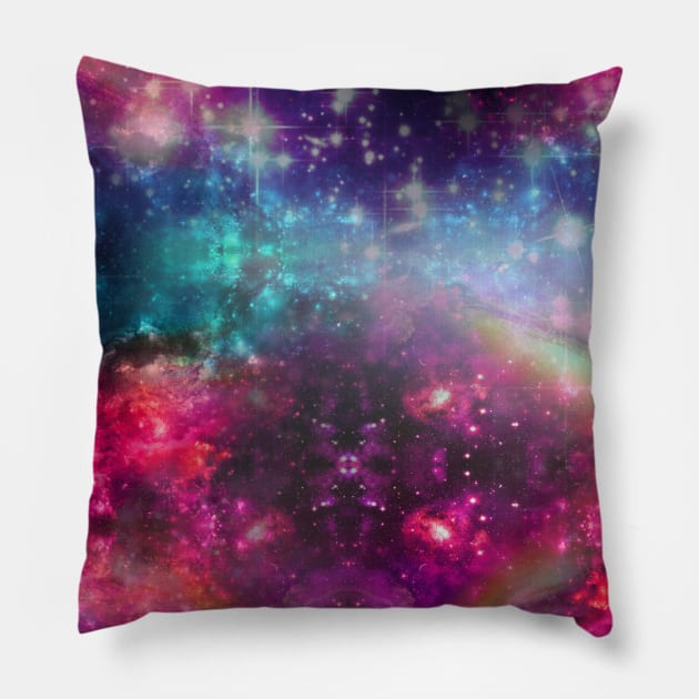 Rainbow Space Texture Pillow by saradaboru