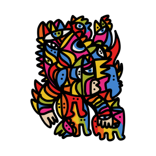 Aztec Rainbow King Graffiti T-Shirt