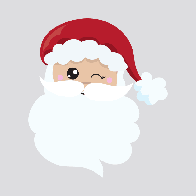 Santa Claus, Winking Santa, Santa Hat, Christmas by Jelena Dunčević