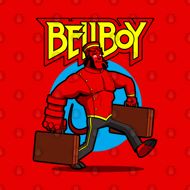 Bellboy Funny Demon SUperhero Cartoon by BoggsNicolas