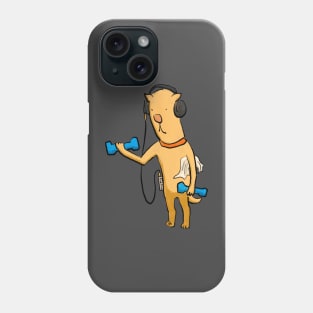 Dog working out Phone Case