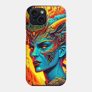 "Psychedelic Haunts: Unique and Colorful Halloween Horrors" Phone Case