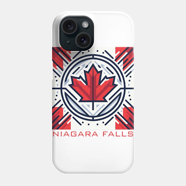 Niagara Falls Canada Flag Phone Case by Heartsake