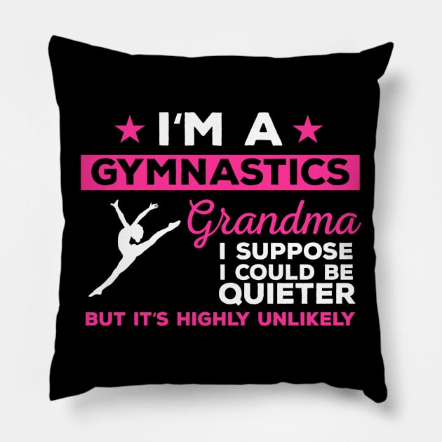 Gymnastics Grandma Pillow by mikevdv2001