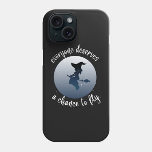 Cute Witch Flying on a Broom Phone Case