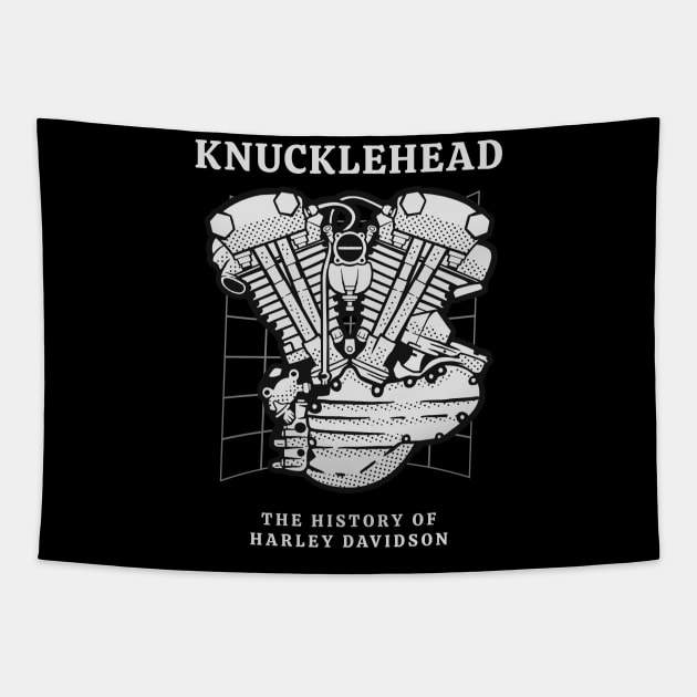 Knucklehead american engine Tapestry by noorshine